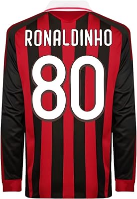 Milan Ronaldinho #80 Retro Mens Soccer Jersey Fan Edition Treinamento