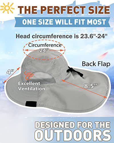 Tirrinia KC-S9150-GY Neck Flap Sun Hat With Wide Brim thumb #5
