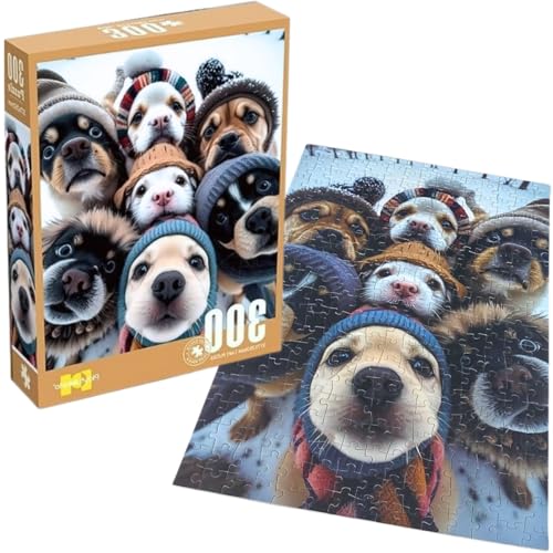 Quebra Cabeça Cachorro Arte de 300 Peças Cachorrinhos Fofinhos Castela