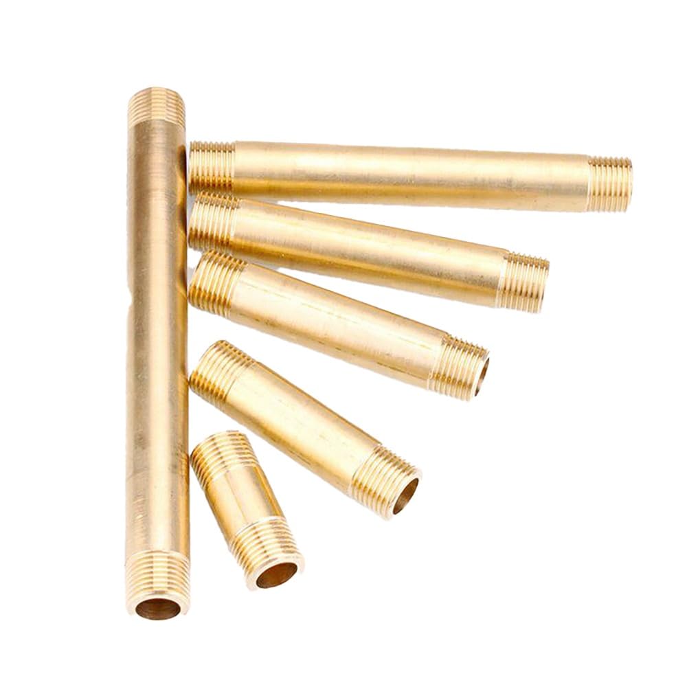 Dyibingdyb Men's To Thread 1/2" Bspp Straight Thread Brass Nipple, Extender Joint, Various Lengths 50Mm To 400Mm(Length 300Mm)