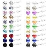 Cubic Zirconia Earrings Plastic Post Earrings for Women Pearl Earrings Set Plastic Stud Earrings Pla