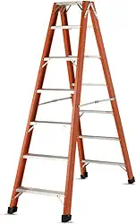 Escada De Alumínio E Fibra De Vidro 9 Degraus Tesoura Dupla 2,48m Taf-09 Sintese