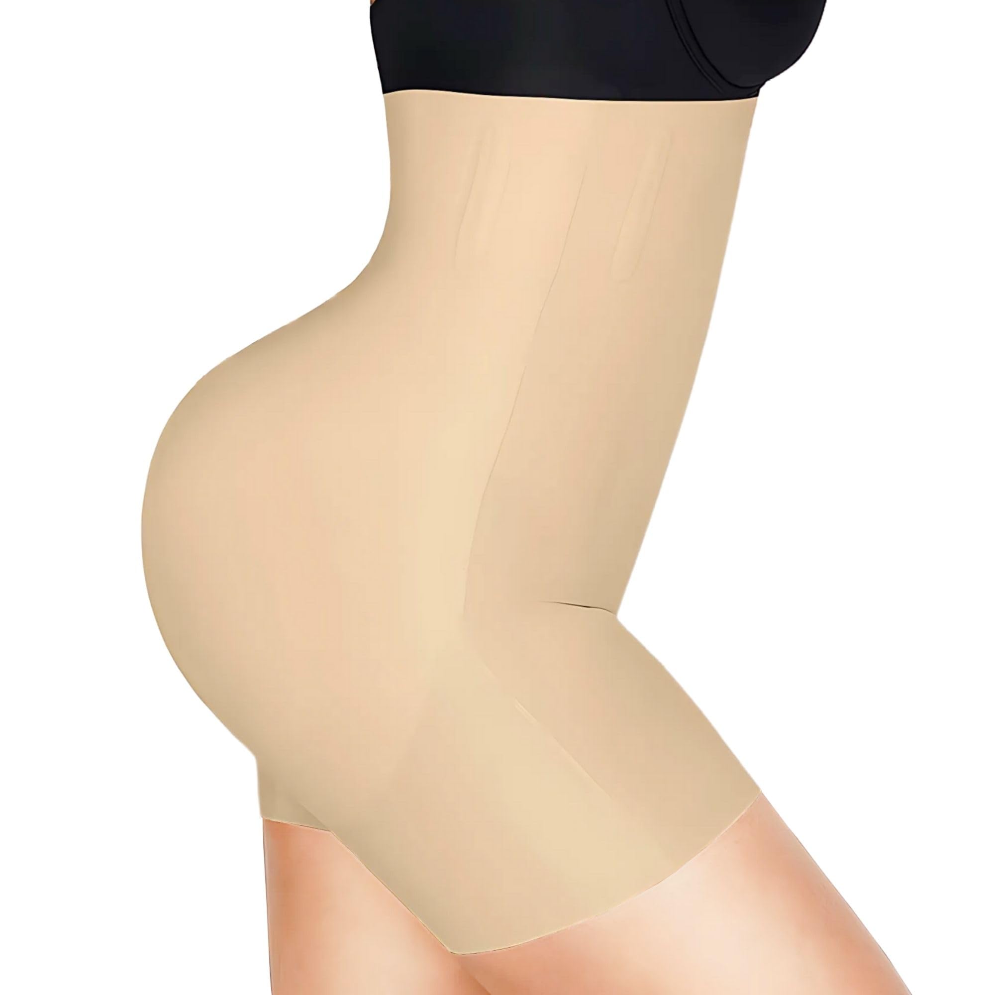 Body Shaper Shorts Shapewear for Women High Waisted with Anti Rolling Strips & Removable Butt Lifting Pads, Tummy Tucker for Women Comfortable Seamless Shapewear for Tummy Control-image-42