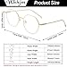 WHHJM Polygon Blue Light Blocking Glasses for Women Men Retro Octagon Square Non-prescription Metal Frame Eyeglasses (Gold)