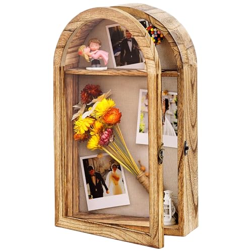 Vitrine 3D arquée en bois noble et acrylique pour médailles d'art - 7