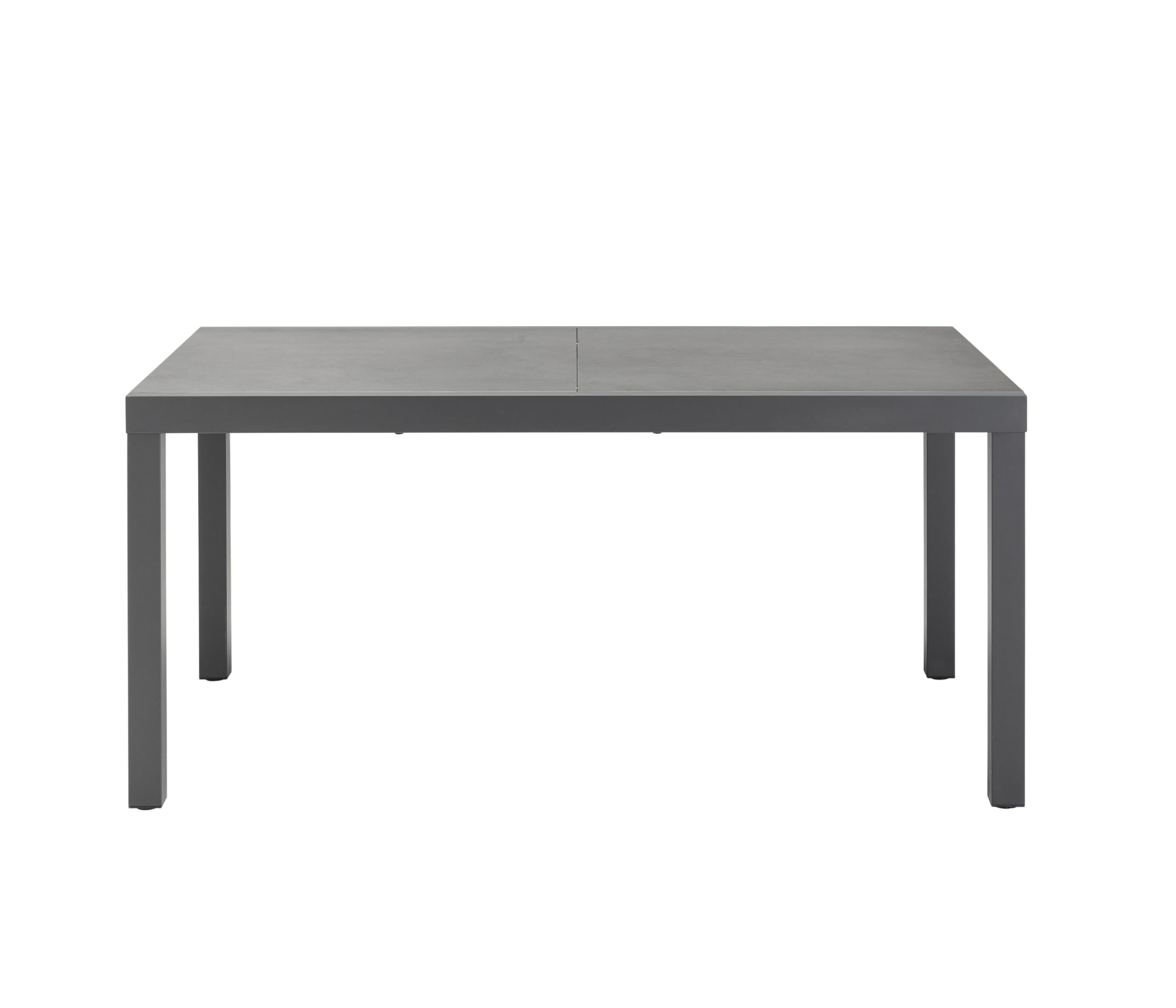 Dehner Ausziehtisch Chicago Dark, Kratzfeste Platte, 160/210 x 90 x 75 cm, Aluminium/Stein, pulverbeschichtet, dunkelgrau