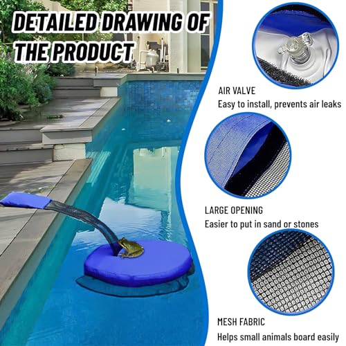 SilverChry Critter Escape Ramp, Tiersparende Fluchtrampe für Pool, Kleintier Swimming Fluchtrampe, Pool Rettungsrampe Tierrampe, Retten Frosch, Ente, Streifenhörnchen, Maus und Andere Tiere