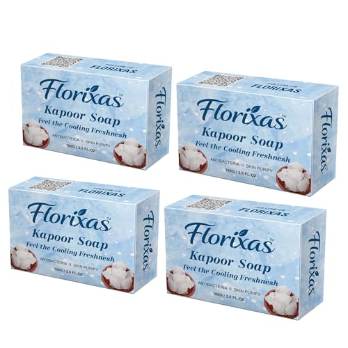 Image of Kapoor Soap 100g Pack of 4 | Cooling Camphor Bath Bar Freshness Deep Cleansing Odor Control Herbal Refreshing Skin Unisex
