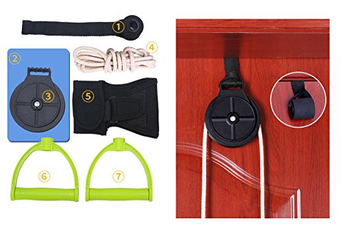 Mkuha Polea de Cuerda con Agarre para Manos,Cuerda elástica para rehabilitación de Hombro Cover