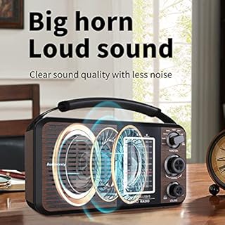 Shortwave Radio AM/FM/SW1-6 Radio Transistor Radio AC or Battery Operated with Best Reception USB/SD Port Big Speaker and Precise Tuning Knob & 3.5mm Earphone Jack