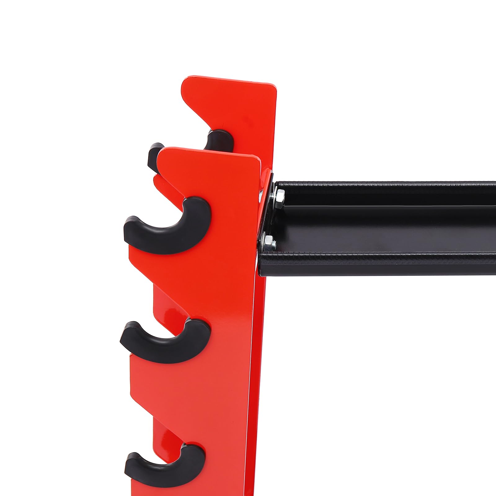 Supporto multifunzione per manubri, robusto supporto per manubri con 8 ripiani laterali + 2 ripiani centrali, portata 150 kg, anelli di protezione in gomma e design salvaspazio per casa, palestra