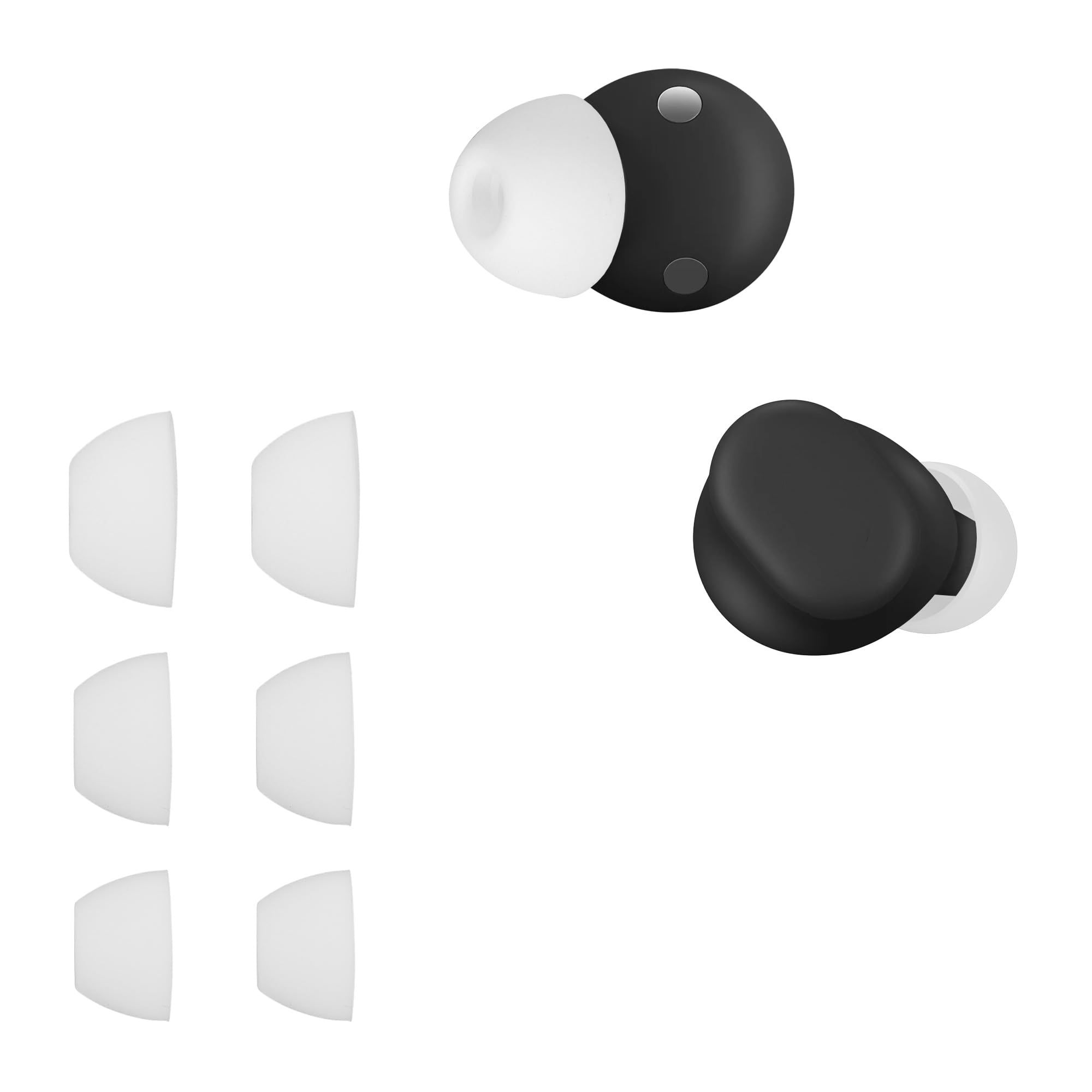 kwmobile 6x Auricolari di ricambio compatibile con JBL WAVE BUDS Gommini sostitutivi in Silicone - 3 Misure - bianco kwmobile 6x Auricolari di ricambio compatibile con JBL WAVE BUDS Gommini sostitutivi in Silicone - 3 Misure - bianco