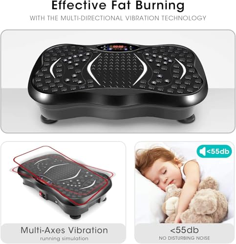 Image of AHP Crazyfit Vibration Plate Massager Machine for Full Body Workout|Gym Workout for Muscle Toning, Pain Relief, Flexibility