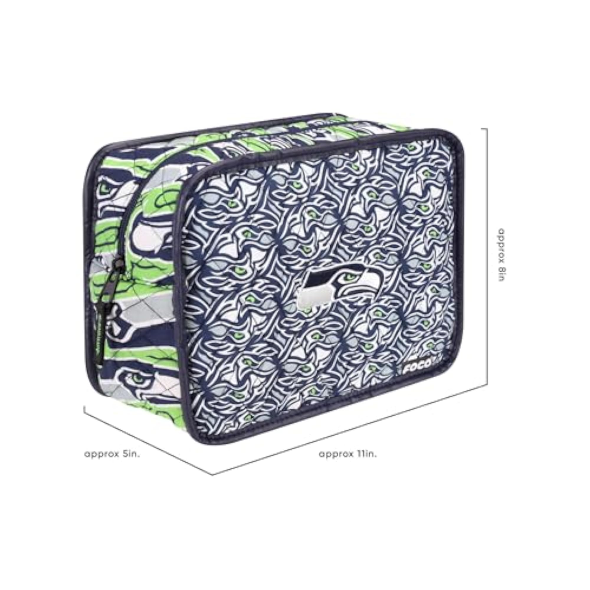 NFL Logo Quilted Printed Cosmetic Toileti Bag