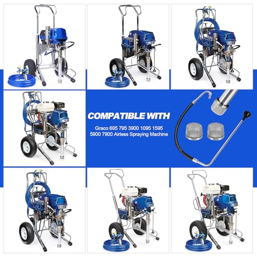 2026 New Stainless Steel Suction Hose and Reflux Line Sets,Complimentary 2 Filter,Compatible With Graco 695 795 3900 1095 1595 5900 7900 Airless Spraying Machine,Airless Paint Sprayer Accessories by Elyaspedy - Image 3