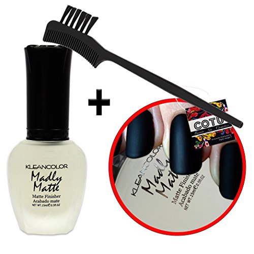 COTU (R) Eyebrow Brush Comb (1 pc) and Kleancolor Matte Top Coat Nail Polish Combo Set