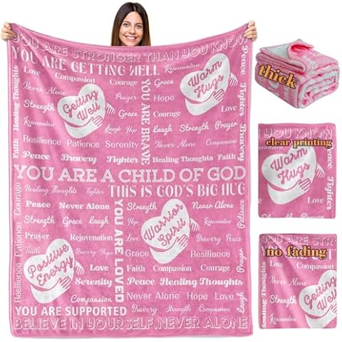 Thick Warm Get Well Soon Gifts for Women After Surgery Thinking of You Gift for Women Hospital Blanket Chemotherapy Must haves Breast Cancer Care Gifts Sympathy/Inspirational/Encouragement Gifts Cover