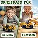 BIOPLAY® Bagger Spielzeug ab 2 Jahre | Bio Kunststoff | Bewegliche Baggerschaufel | Nachhaltiges Spielzeug ab 18 Monate für Jungen und Mädchen | Indoor und Outdoor | Baustellenfahrzeug