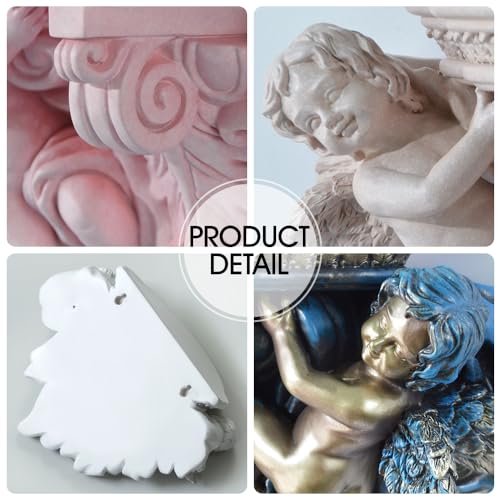 Fywmxiajg NX0204 Winged Angels Shelf Cherubs Cupid Wall Art Wall Hanging Ornate Sculpture Angel Wall Decor thumb #2