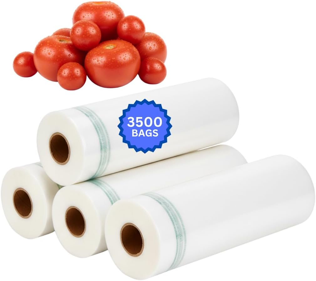 Plastic Bag-Clear HDPE Produce Rolls - 3500 Bags - 10"x15" 11 mic (0.44 mil)