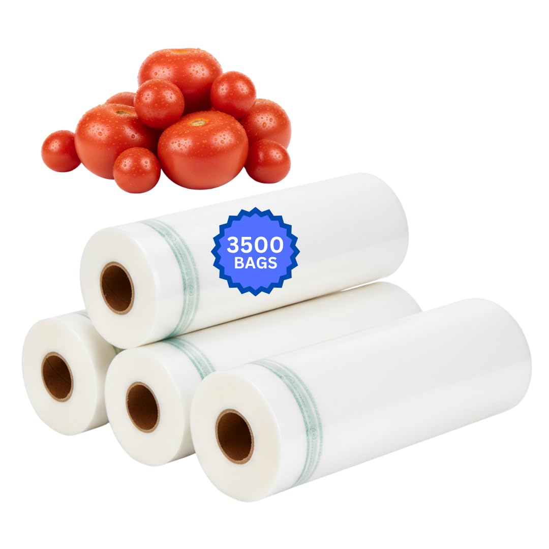 Plastic Bag-Clear HDPE Produce Rolls - 3500 Bags - 10"x15" 11 mic (0.44 mil)