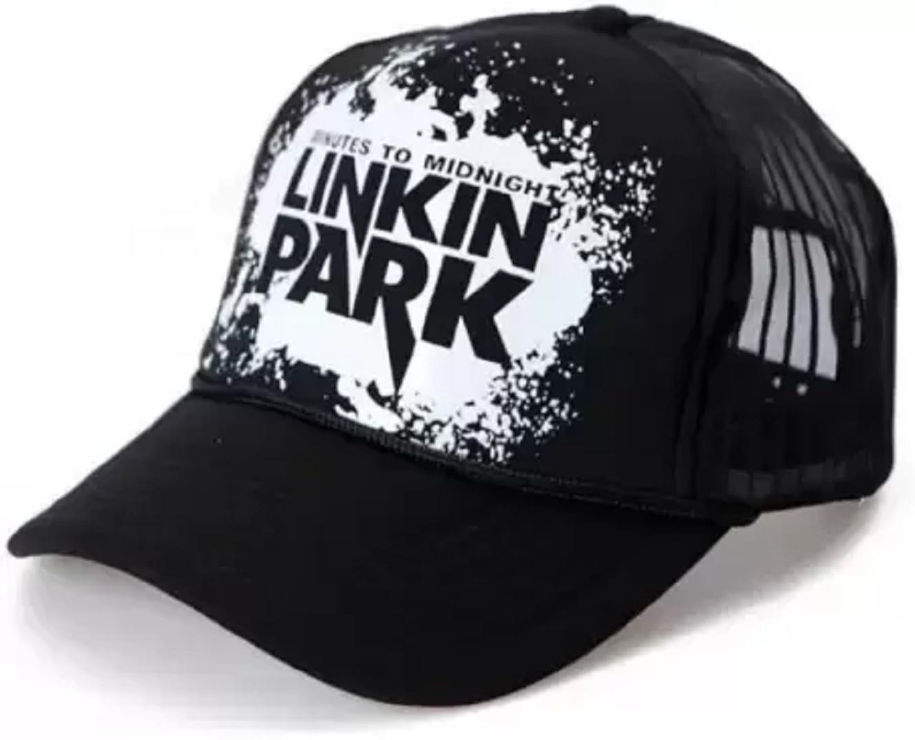 Self Design Printed Linking Park, Polyster Netted Cap (Black)-image-0