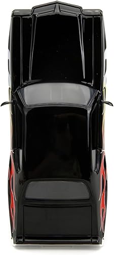 Miniatura 8 de 1971 Pontiac GTO Negro con Gráficos de Llama Bigtime Muscle Series 124 Modelo de coche fundido a presión por Jada 35022