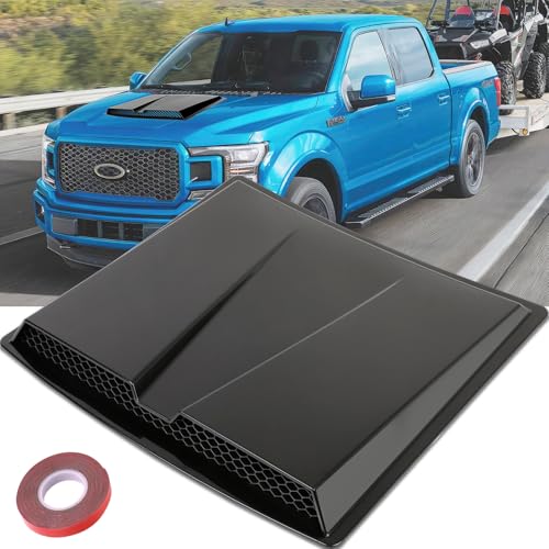 Image of DREAMOTOR Hood Scoops For Cars, Universal Hood Scoop Vents, Automotive Hood Scoops for Trucks Compatible with F150 F250 F350 GMC Sierra 1500 2500 Dodge Ram 1500 2500 Toyota Tundra Jeep Wrangler