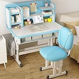 Schreibtisch- Und Stuhl-Set Kinder-Arbeitstisch Höhenverstellbarer Schreibtisch Kinder-Arbeitszimmer Mit Großer Schublade Integriertem Bücherregal (Color : B, S : 70 * 50CM)