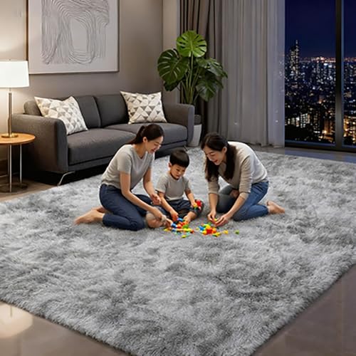 Tapis de chambre gris clair 150x230 doux pour espace enfant