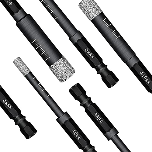 Brocas para taladro seco 6/8/10/12mm Hex para mármol miniatura 2
