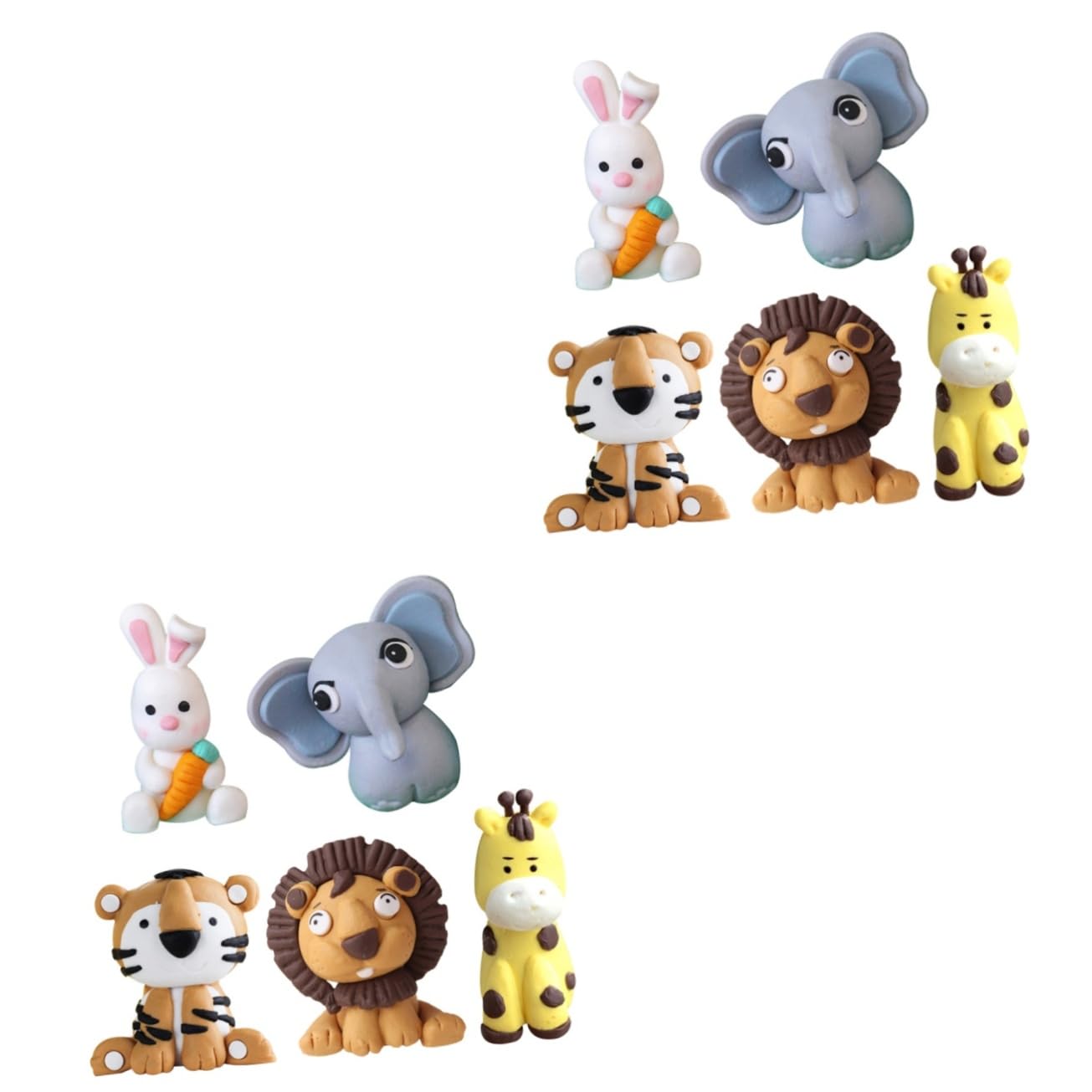 TOYANDONA 10piezas Decoración De Pasteles De Animales De Cartoon Para Cumpleaños y Fiestas Infantiles Adornos Creativos Para Tartas Cumpleaños y Celebraciones