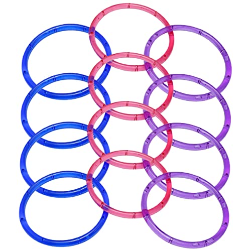 BCOATH 12pcs Acrylic Wind Chime Ring DIY Wind Chime Kit Floral Hoops Dream Catcher Ring