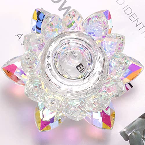 Tazón de vidrio Lotus para uñas con tapa grande miniatura 2