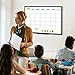 JILoffice Dry Erase Calendar Whiteboard - Magnetic White Board Calendar Monthly 36 X 24 Inch, Black Aluminum Frame Wall Mounted Board for Office Home and School