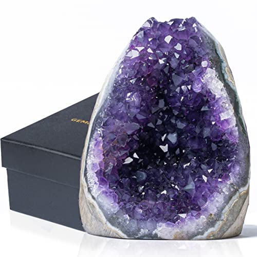 Deep Purple Amethyst Geode from Uruguay 1-1.5lb