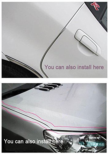 Yijinsheng 3Metres X 6Mm Universal U Shape Custom Chrome Plated Diy Moulding Trim Strip Line For Sedan Car Pickup Air Vent Door Edge Decoration(Silver) #TOP4