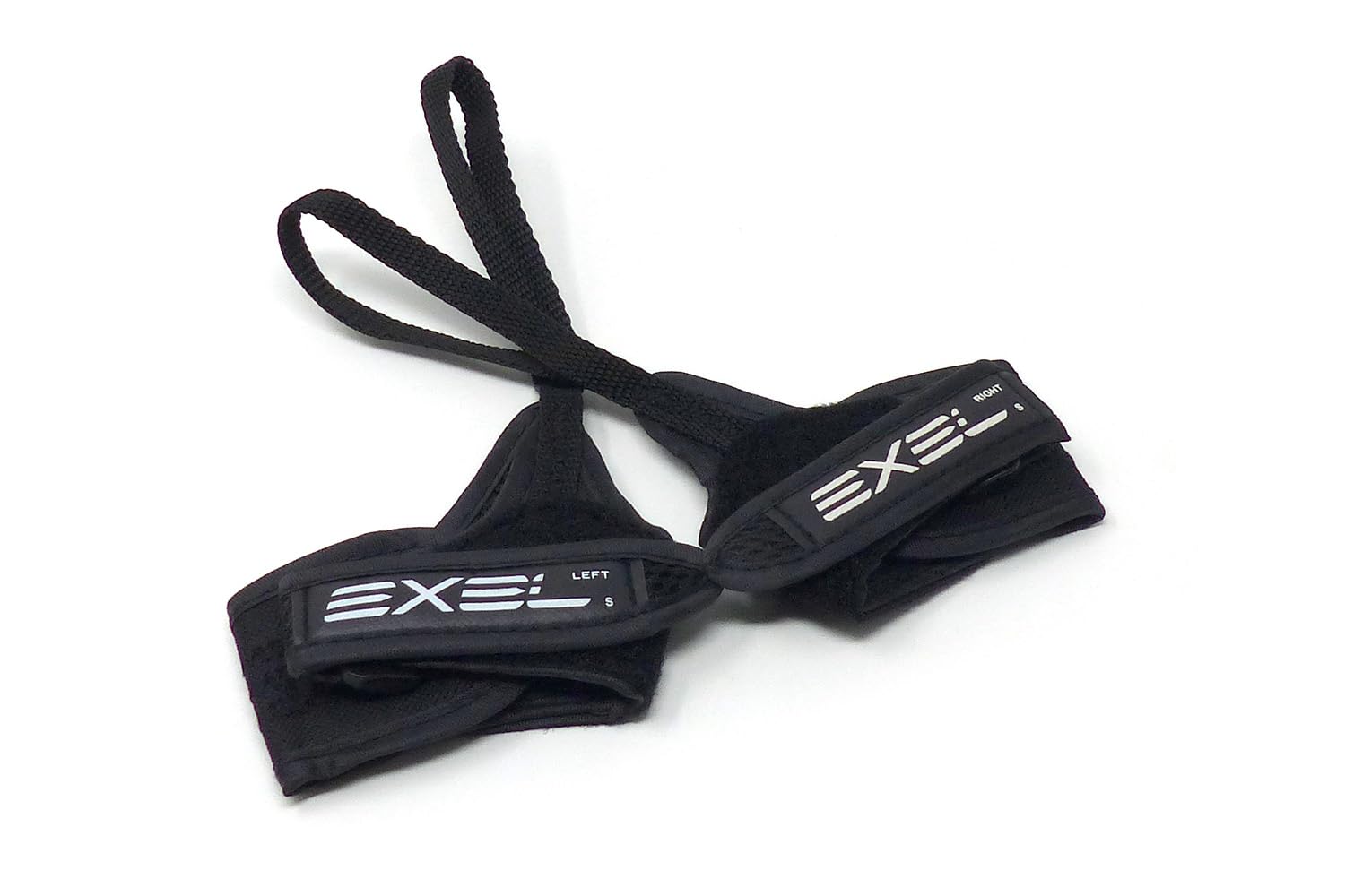 EXEL | Dragonne de marche nordique Evolution (1 paire) noire, passant pour trou pour le pouce