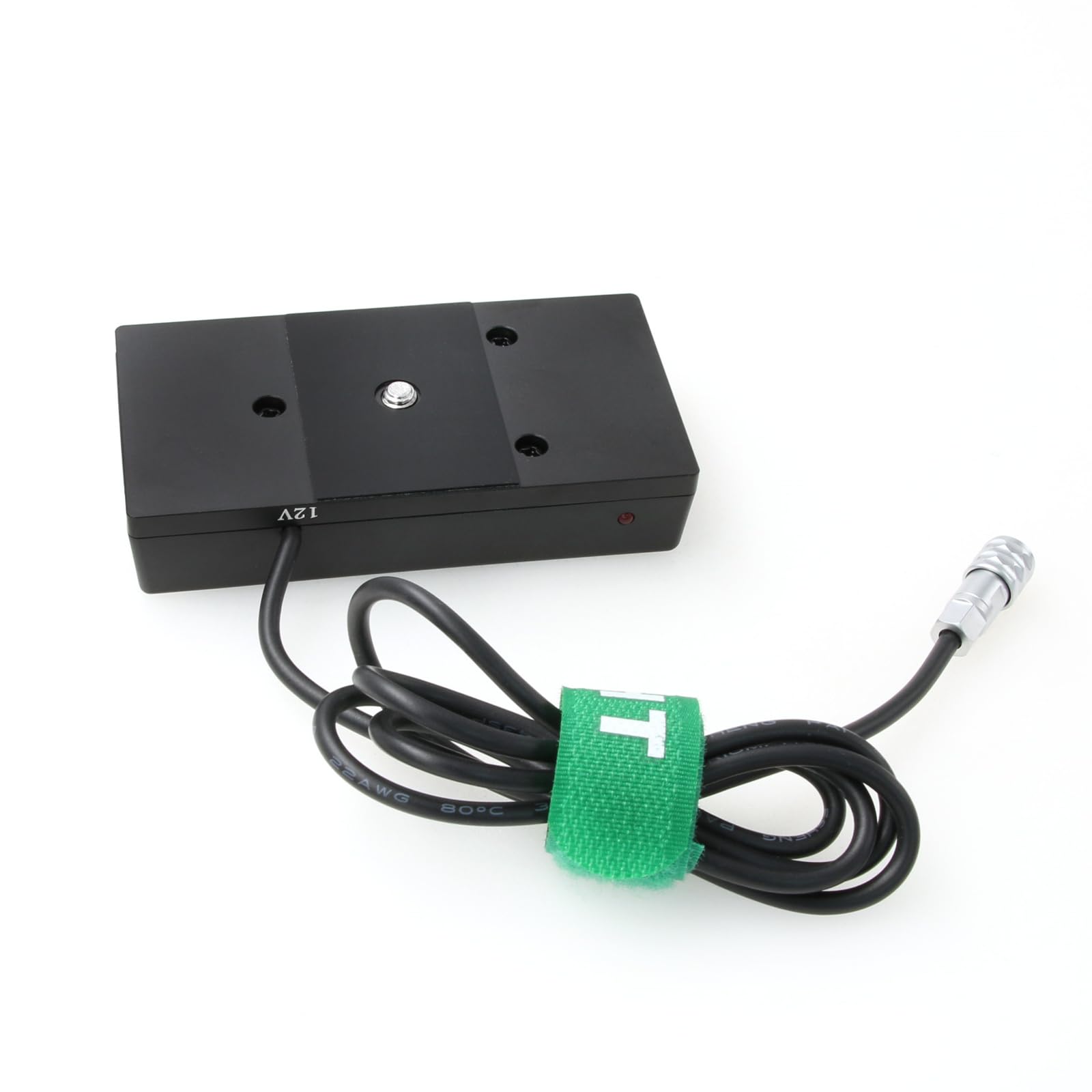HangTon Adaptador BMPCC 4K 6K NP-F970 a cable de alimentación de 2 pines 12V 7.4V para Blackmagic Pocket Cinema Camera 4k (recto)