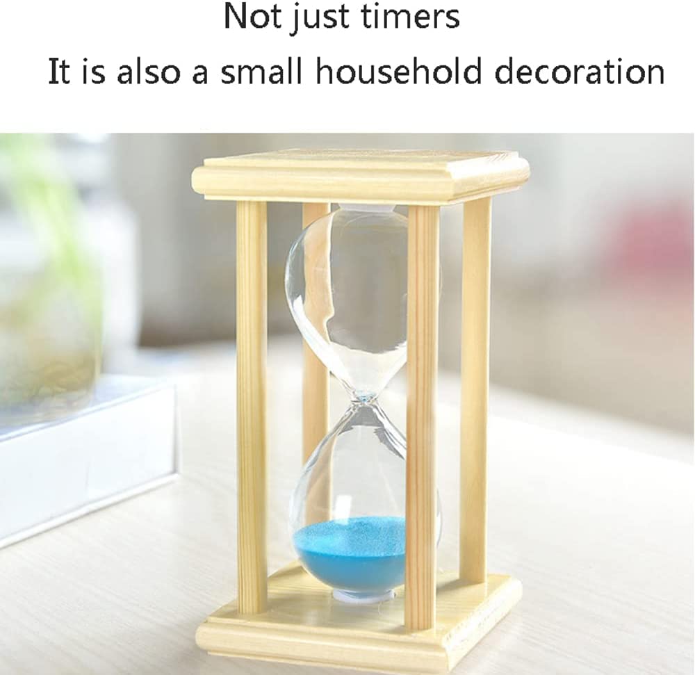 Reloj de arena de madera, temporizador de reloj de arena para 15/30/45/60 minutos, decoración para habitación de los niños, cumpleaños, té, mesa de centro, libro, estante escolar, adorno de juego