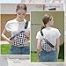 Eslcorri Fashion Crossbody Bags for Women, Checkered Fanny Packs PU Leather Sling Purses Travel Belt Chest Bag for Sports Workout Running Casual - Black