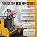 Fuel Injector Cleaner Machine 4 Cylinder Ultrasonic Fuel Injector Tester Cleaner, 9 Test Modes Cars Motorcycles injector tester and cleaner kit, Heated Cleaning Fuel Injection Machine with 1600ml Tank