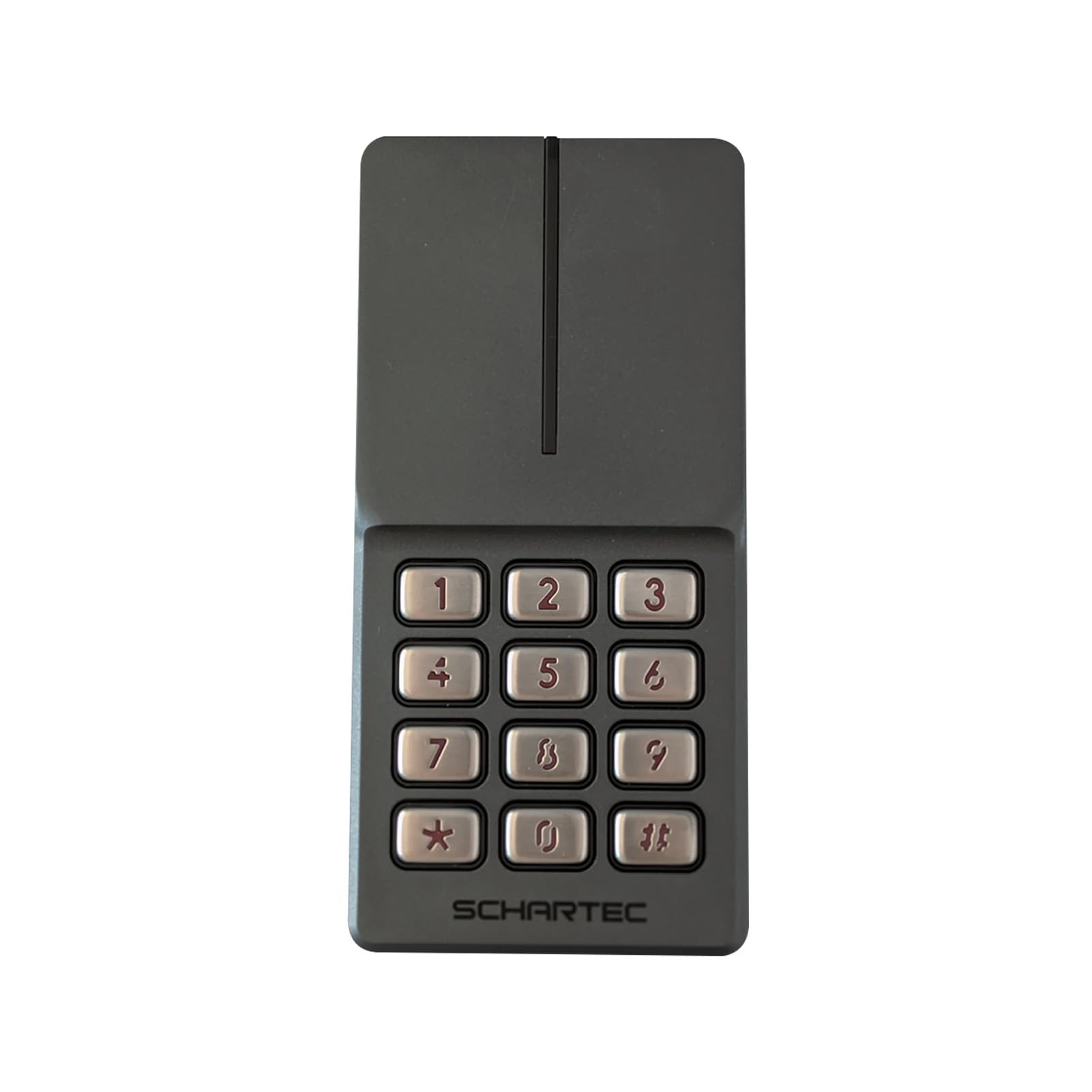 SCHARTEC Titan Universal Codetaster Metall Garagentor, Haustür von außen öffnen - 12-24v Codeschloss Türöffner Codetastatur Garagentoröffner Haustüröffner Zahlenschloss