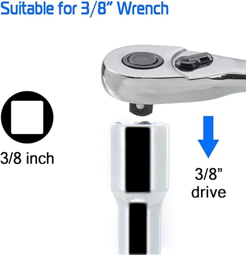 Miniatura 58 de Bujía magnética giratoria de pared delgada de 0.551 in y 0.630 in, unidad de 3/8 pulgadas, herramienta de extracción de bujías de 12 puntos