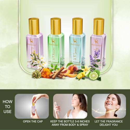 Image of Ramsons U. R. Lovely Exquisite Perfume Giftset Pack of 4 Unisex Perfume (20ml x 4) | Long Lasting Fragrance