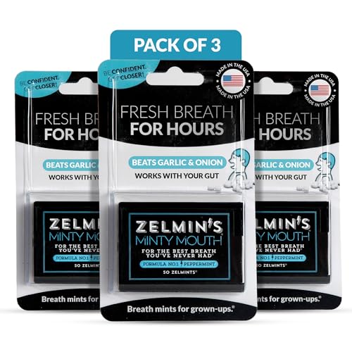 Zelmin's Breath Mints – Parsley Seed Oil Capsules, Peppermint 3 Pack