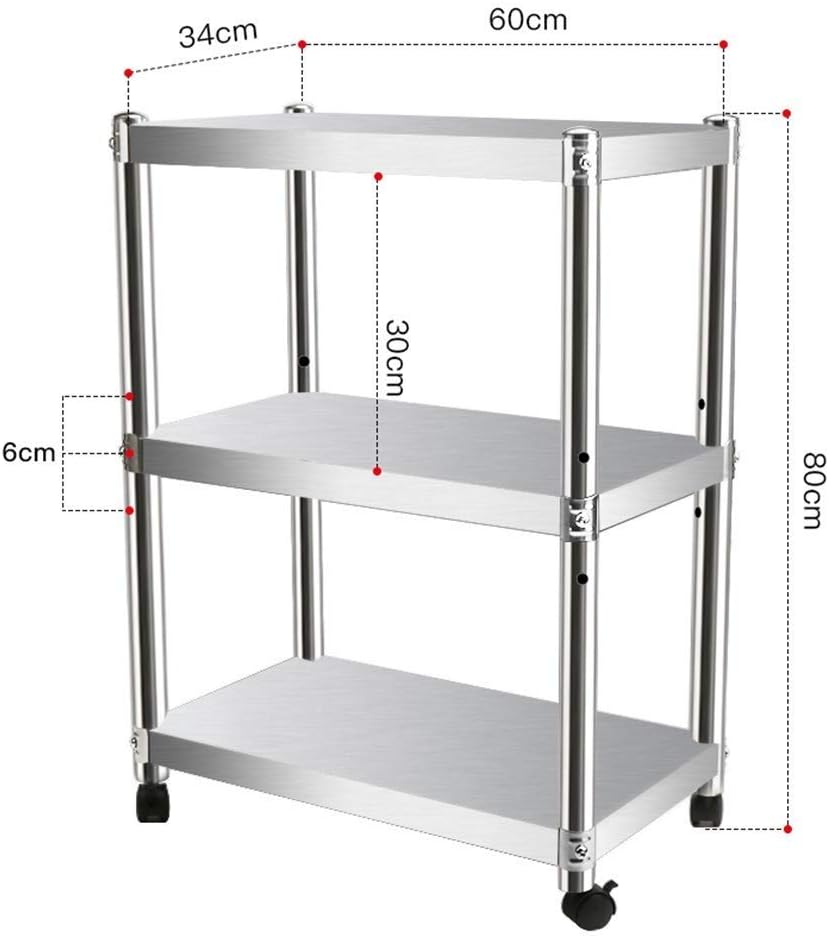 Kitchen Shelf Spice Rack Living Room/Kitchen 3-Tier Trolley Dining Car Cutlery Racks Storage