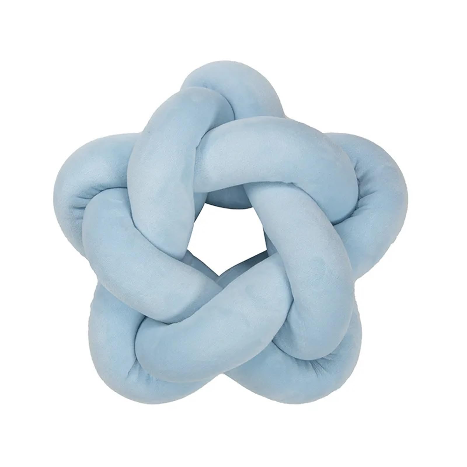 Oreiller étoile nouée bleu glace, coussin lombaire ergonomique pour canapé
