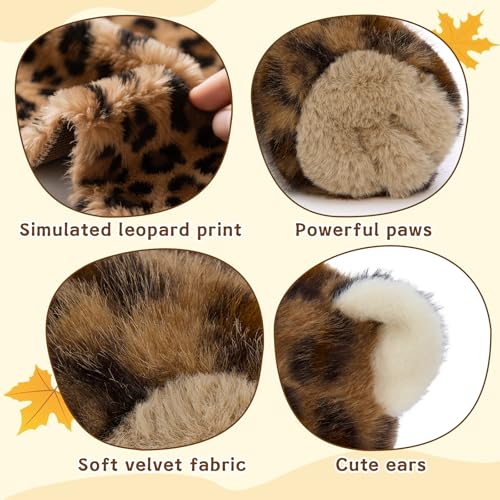 Peluche léopard brun XXL 40 cm aux finitions soignées pour bébé
