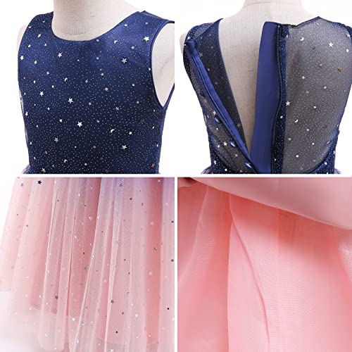 Limlope Flower Girls Tulle Princess Pageant Dresses Sparkle Tulle Satin Embroidered Sequin Dress Sleeveless Party Prom Formal Ball Gown #TOP5